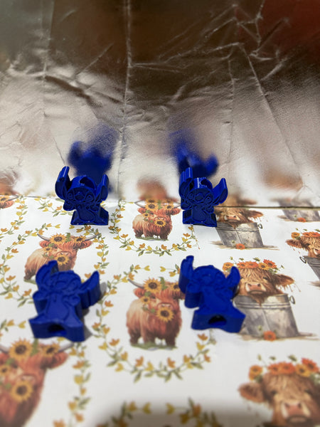 Blue Alien Straw Toppers