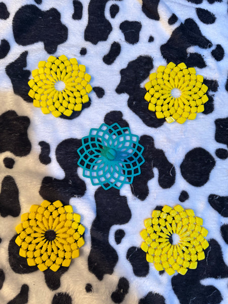 Sunflower Coaster Set & Stand