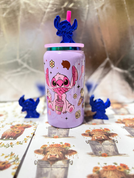 Blue Alien Straw Toppers