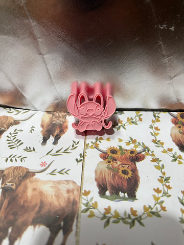 Pink Alien Straw Topper