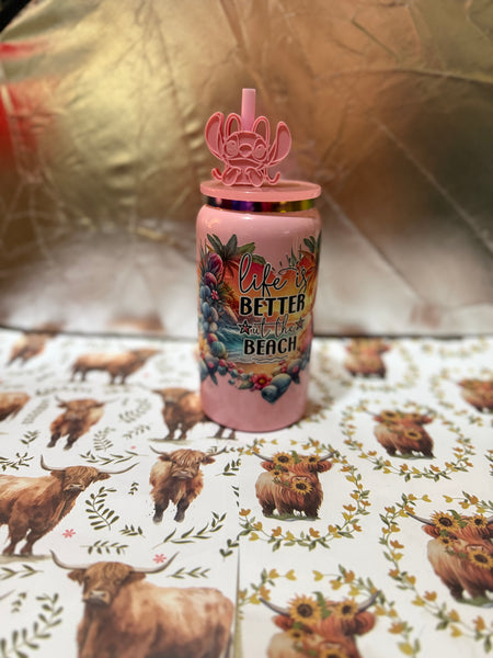 Pink Alien Straw Topper