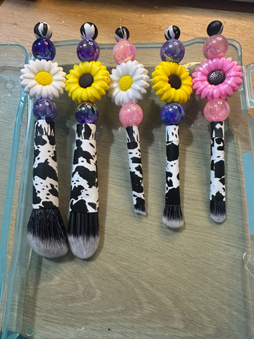 Beaded make up brush set